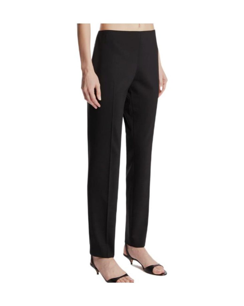 The Row Black Pleated Stright Leg Pants