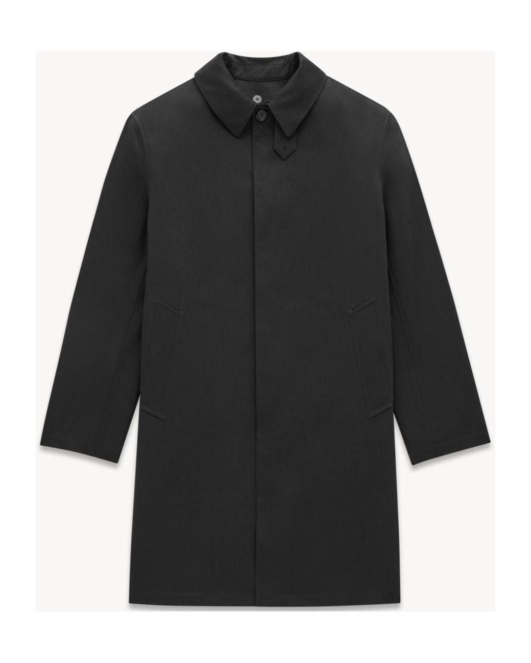 Saint Laurent Black Mackintosh Coat for men