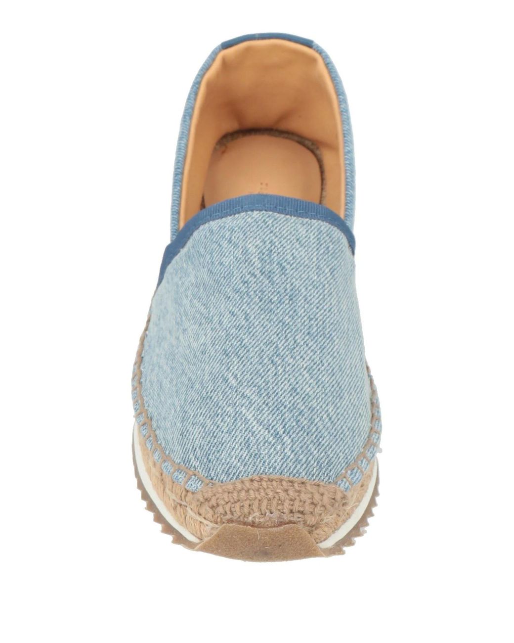 Rag & Bone Blue Denim Straw Shoes