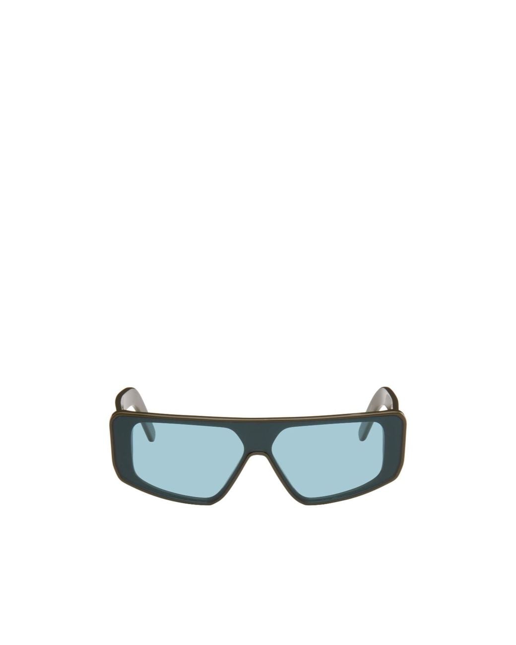 Rick Owens Blue Performa Rectangle Sunglasses for men