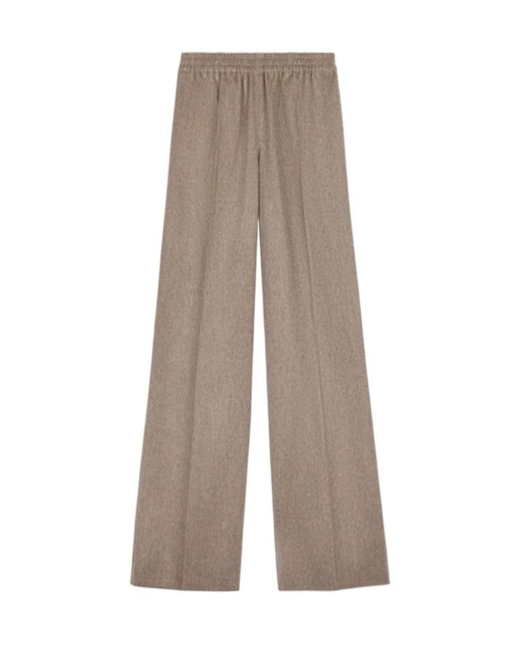 Tod's Brown Elastic-Waist Straight-Leg Pants