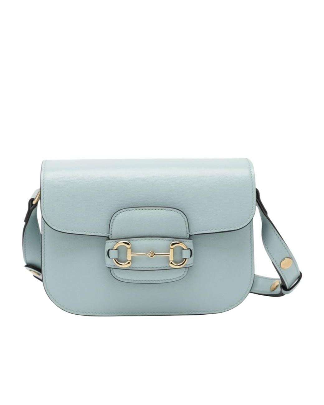 Gucci Blue 1955 Horsebit Small Shoulder Bag