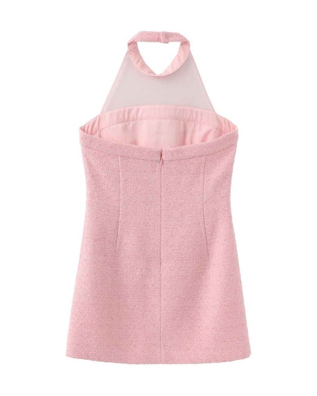 Marissa Chiara Mesh Halterneck Dress in Pink | Lyst