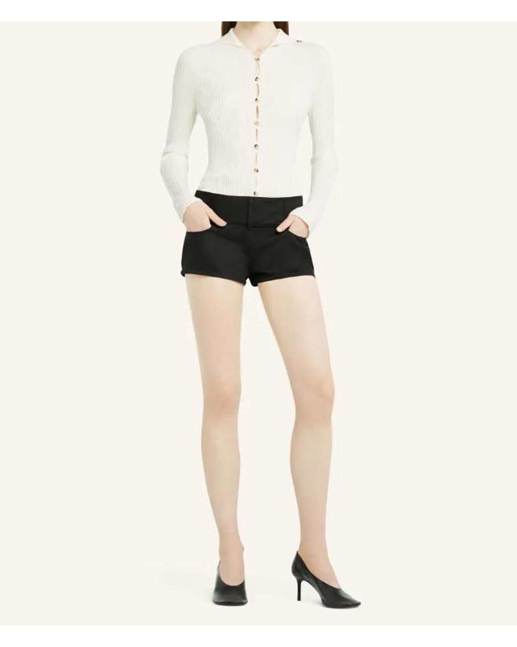 Courreges White Solar Cardigan