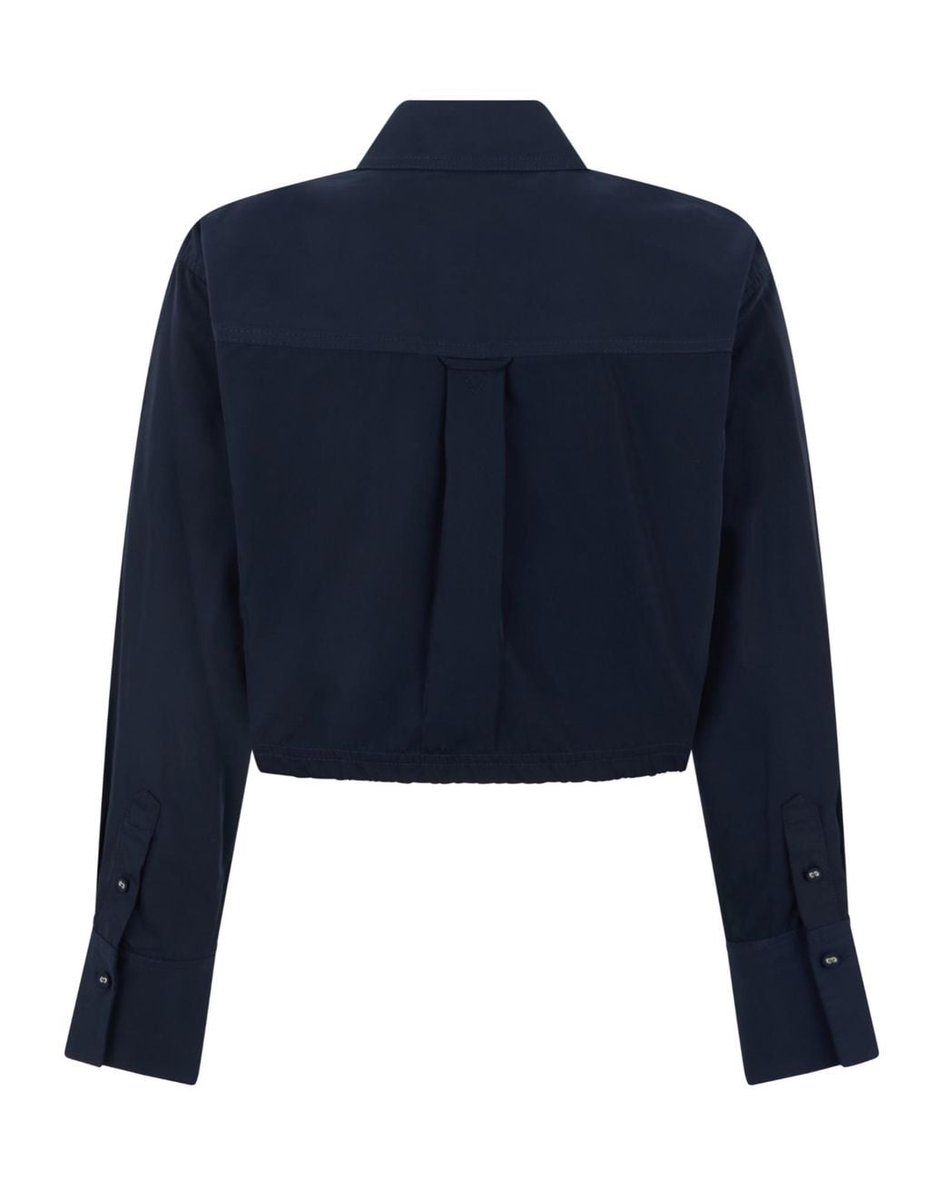 Veronica Beard Blue Wilfred Cropped Shirt