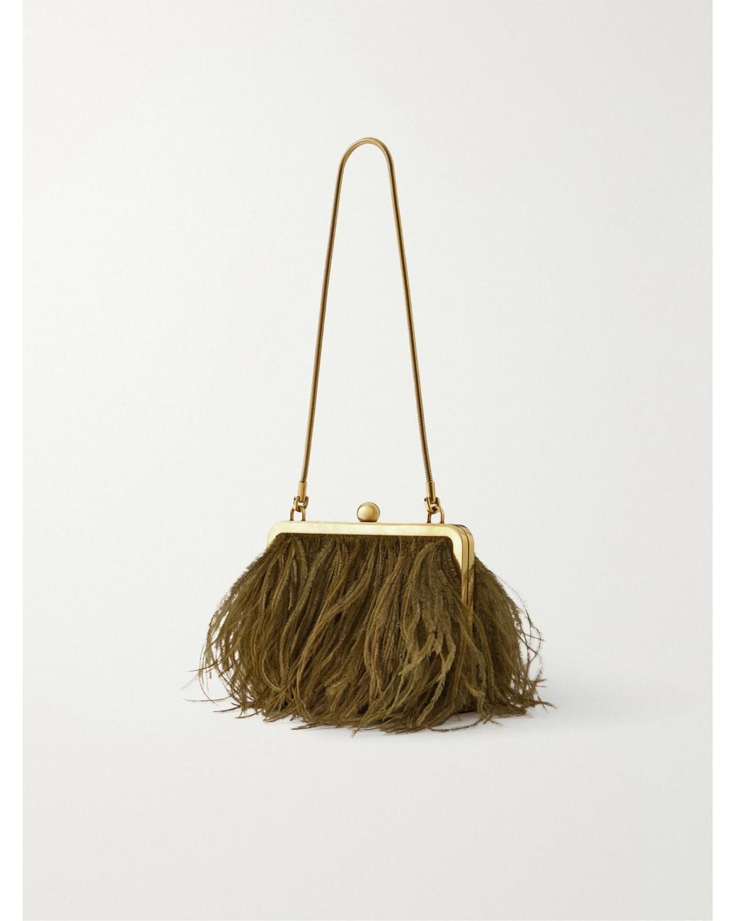 Khaite Metallic Satin Shoulder Bag