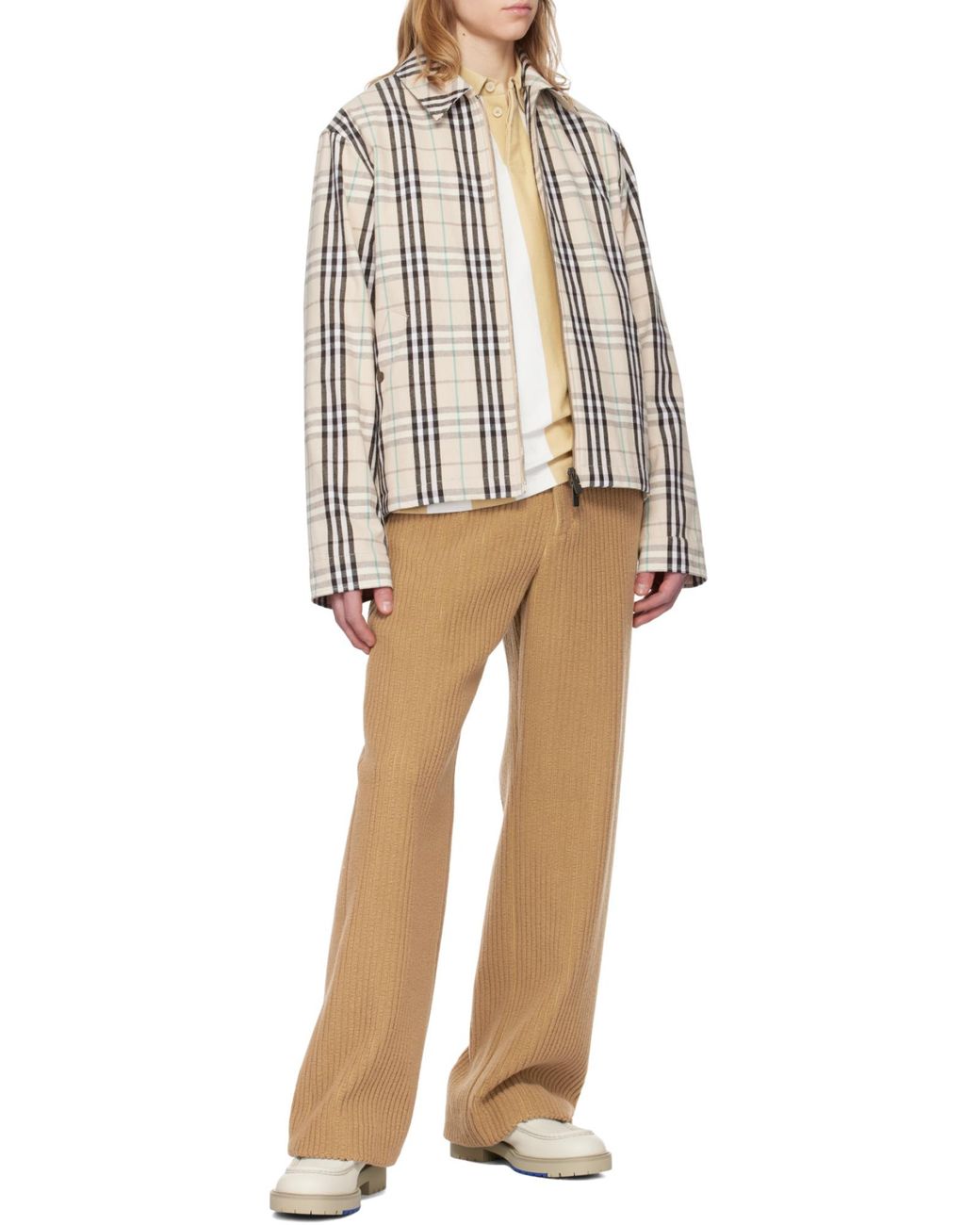 Burberry Natural Vintage Check Zipped Jacket for men