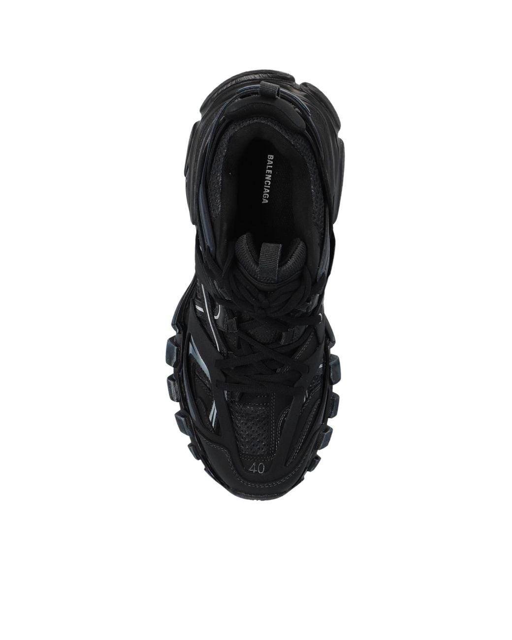 Balenciaga Black Track Panelled Lace-Up Sneakers