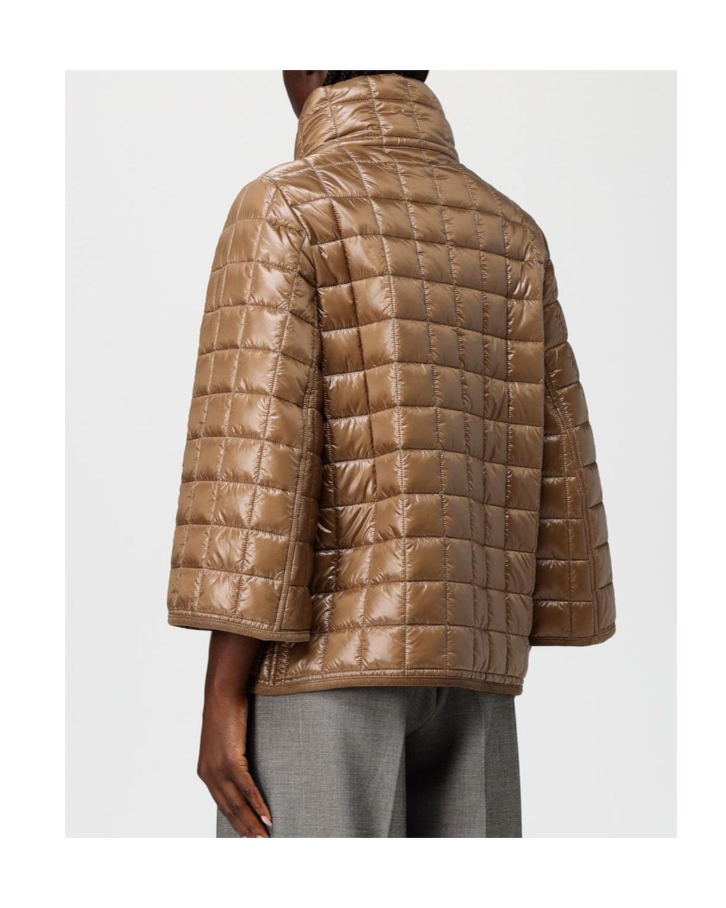 Fay Brown Quilted Toggle Coat