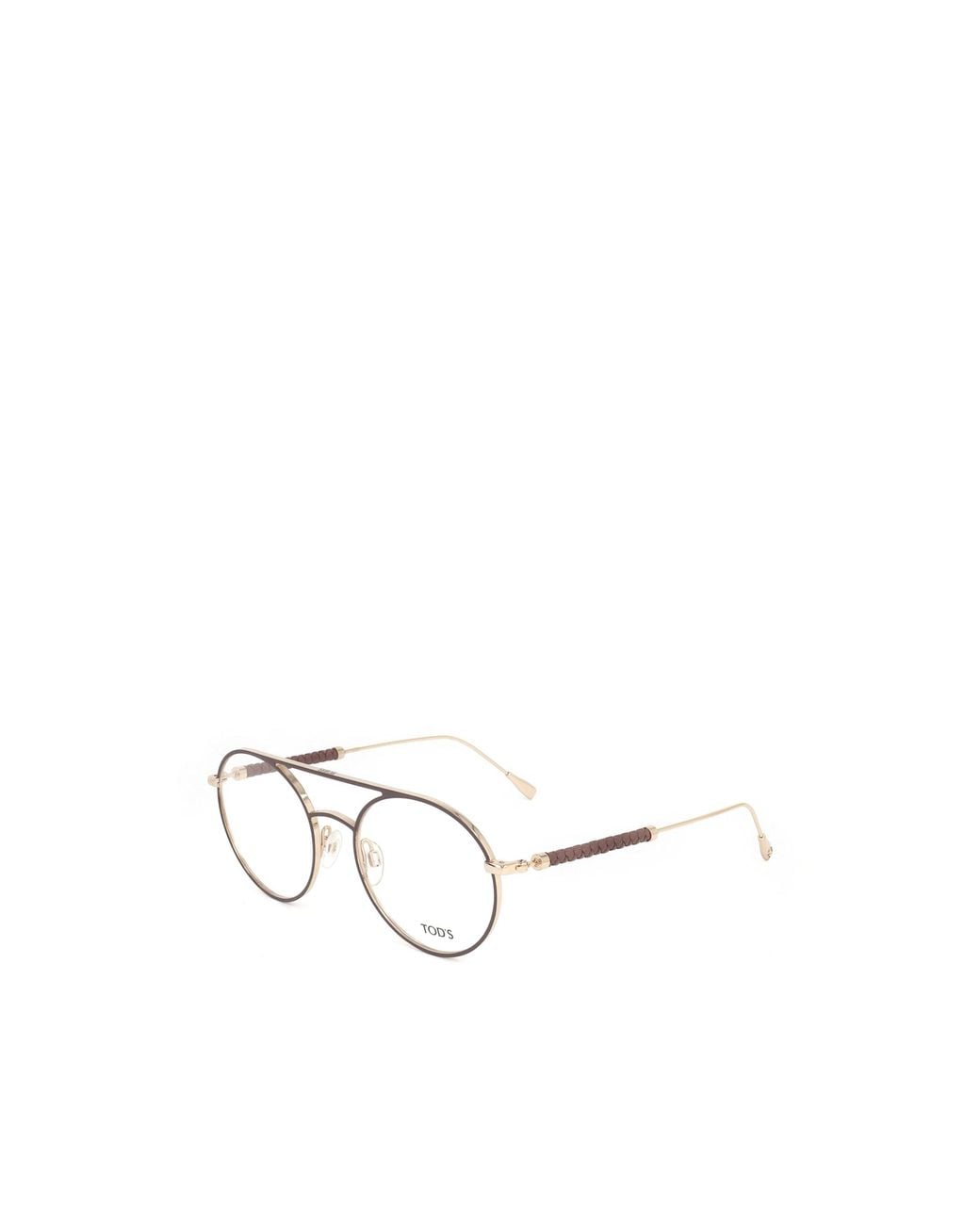 Tod's White Round Plano Eyeglass Frame