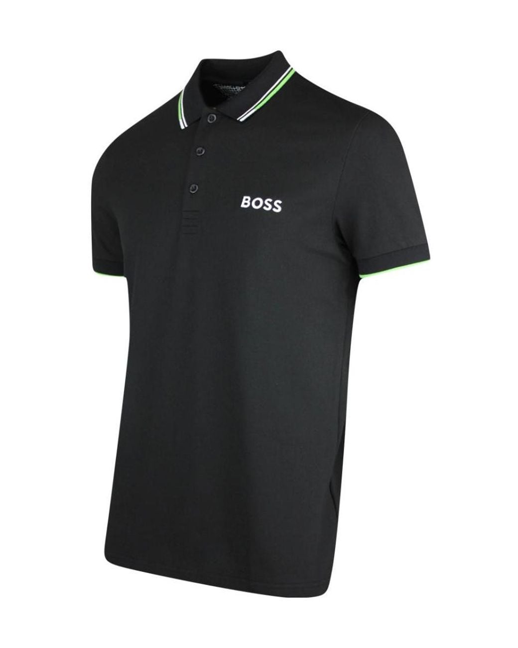 Boss Black Embroidered-Logo Polo Shirt for men