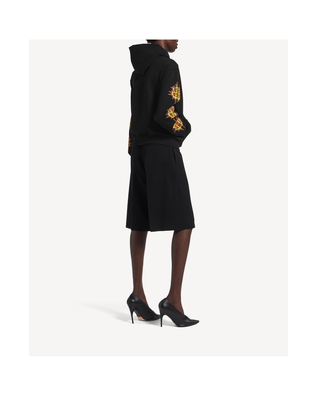 Balenciaga Black Graphic Medium Fit Hoodie
