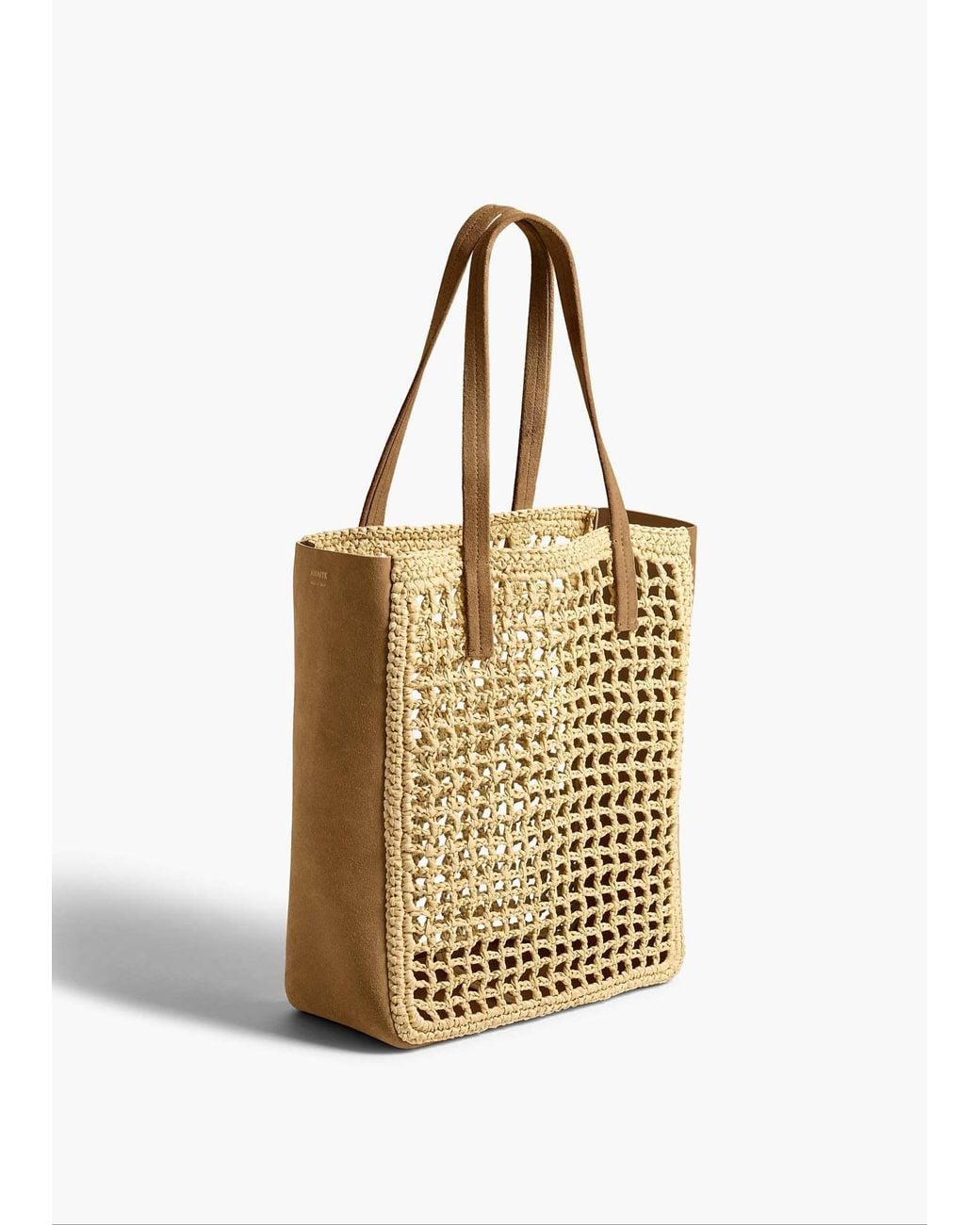 Khaite Metallic Small Zoe Woven-Panel Tote Bag
