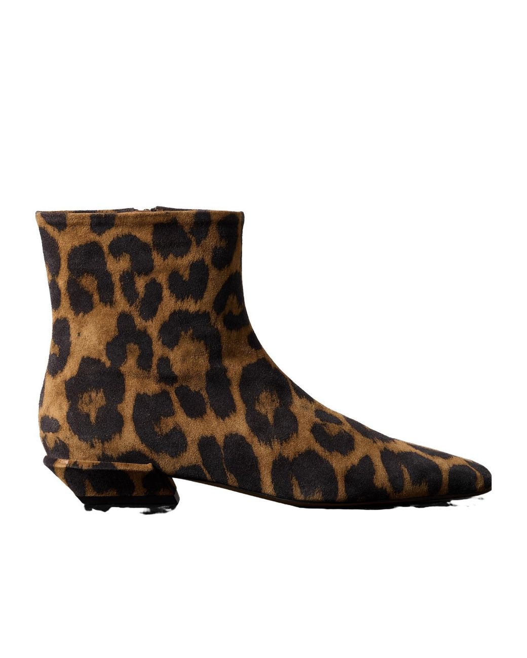 Paris Texas Brown Leopard Print Suede Ankle Boots