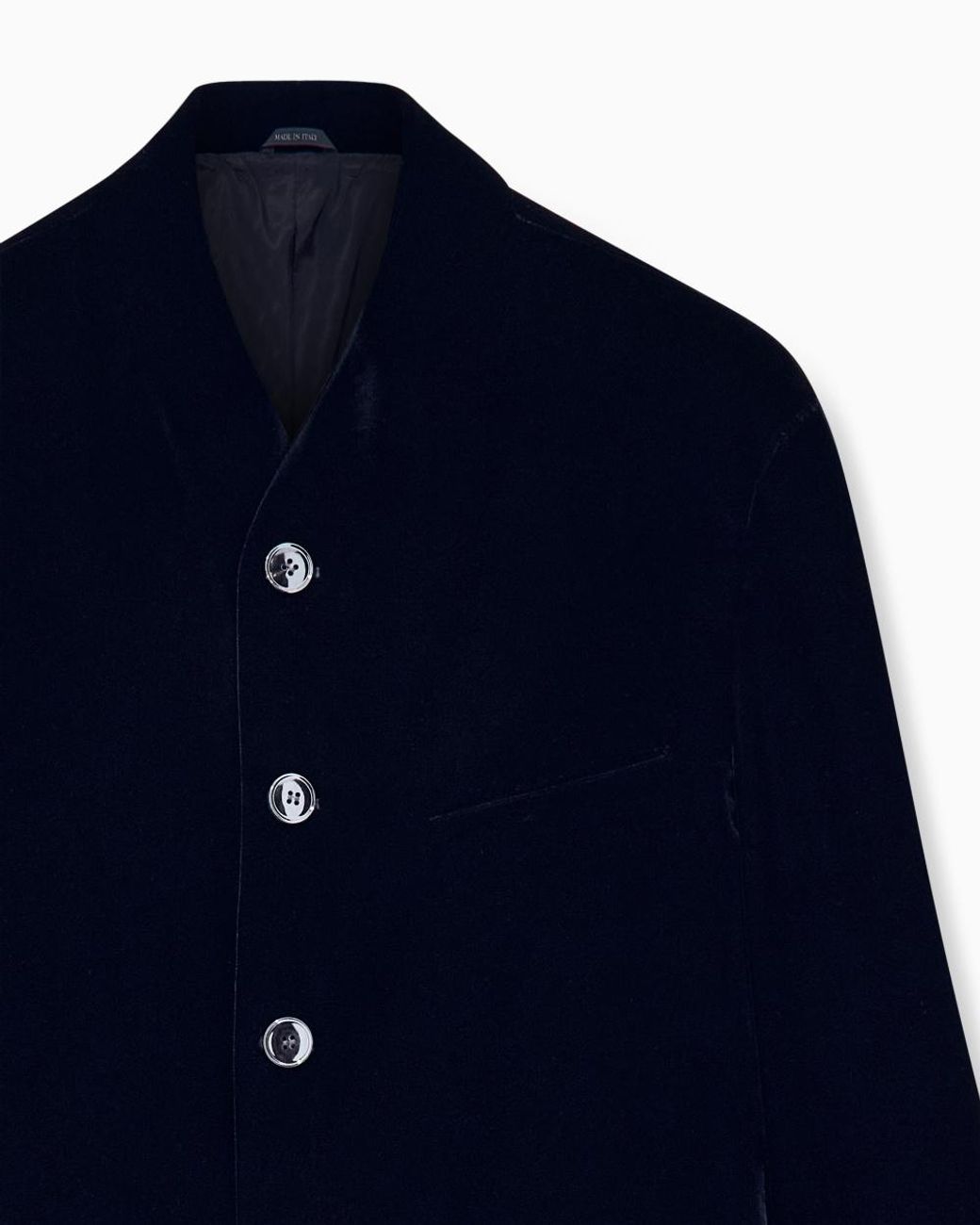 Giorgio Armani Blue One Shot Velvet Blazer for men
