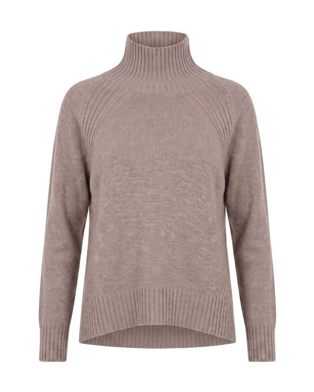 Dondup Brown Ribbed-Knit Roll-Neck Sweater