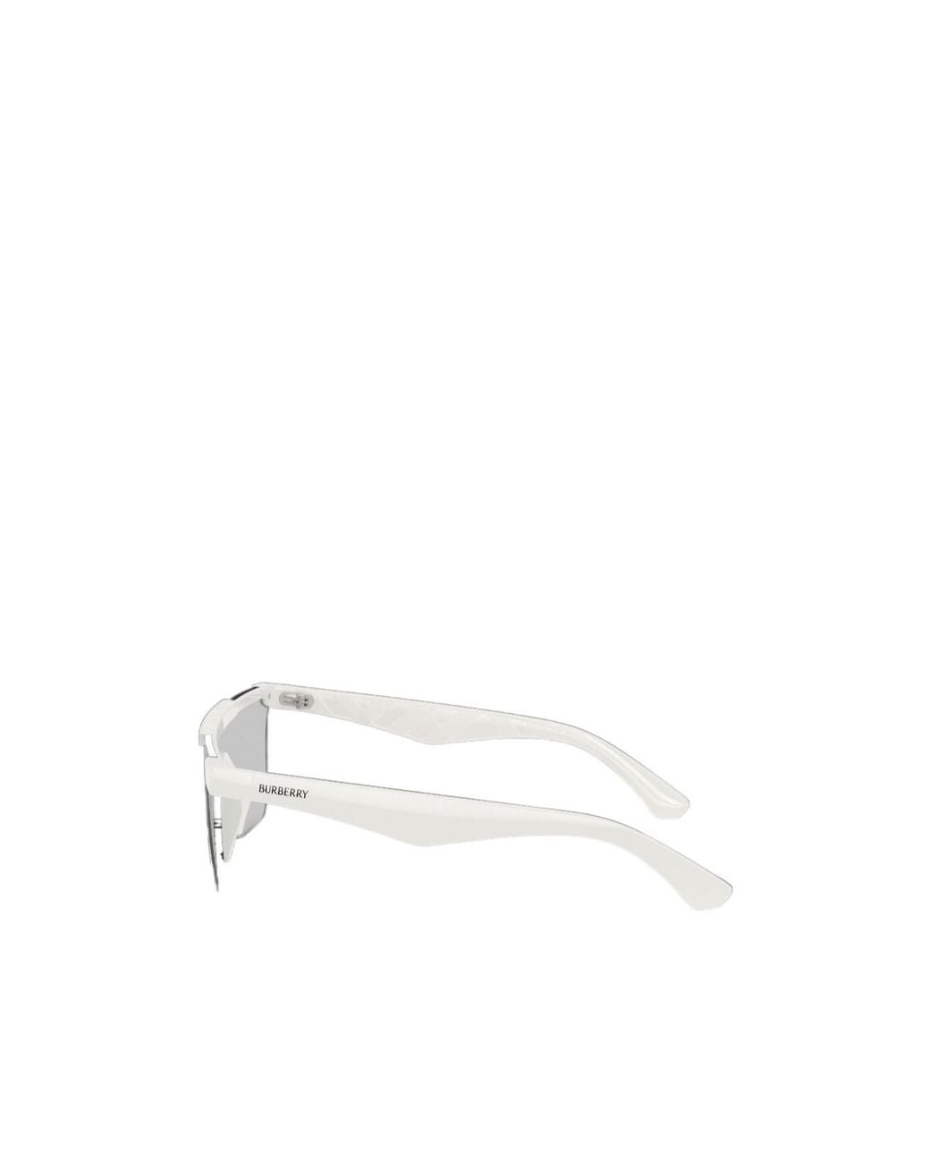 Burberry White Geometric Sunglasses for men