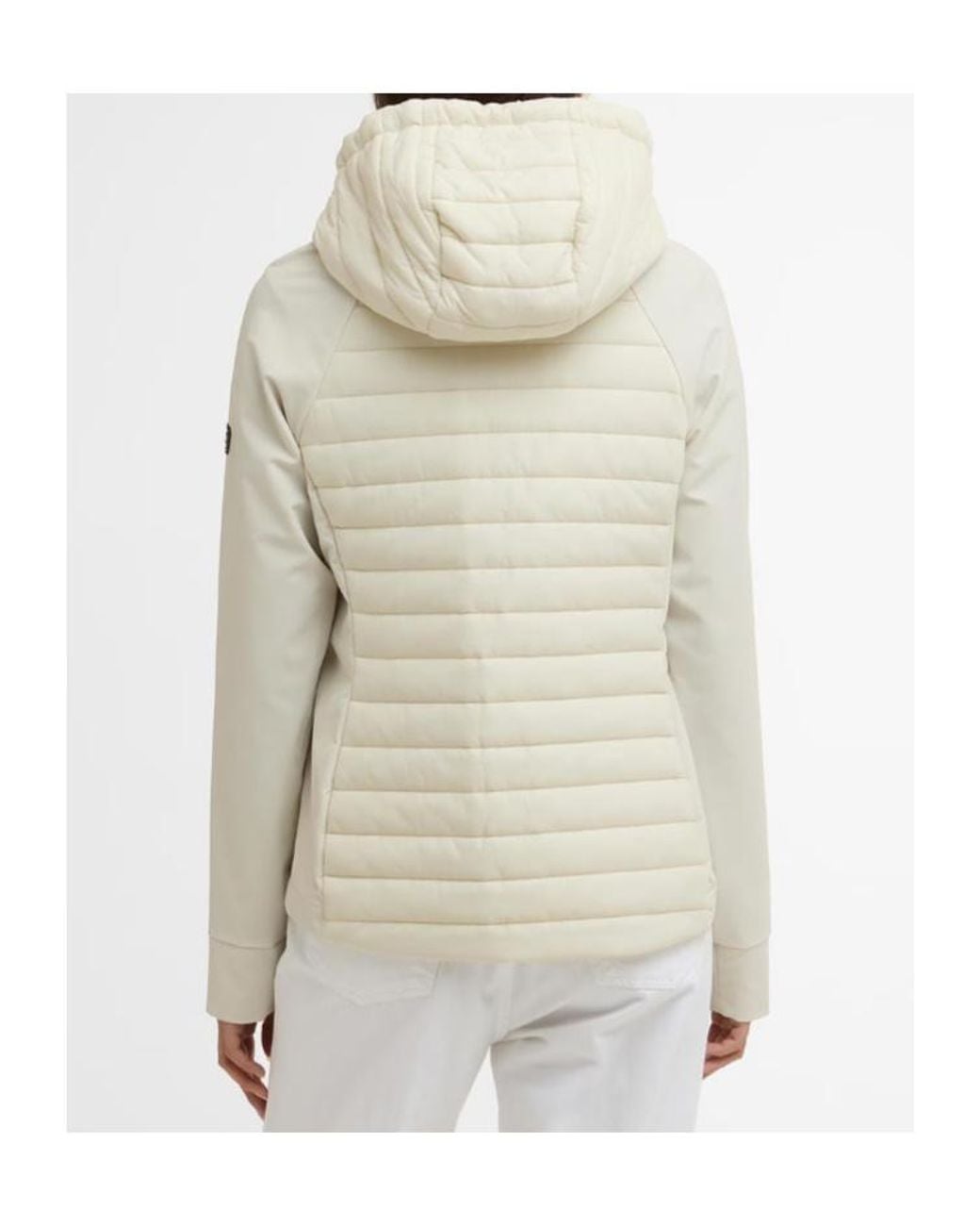 Barbour White Long-Sleeved Casual Jacket