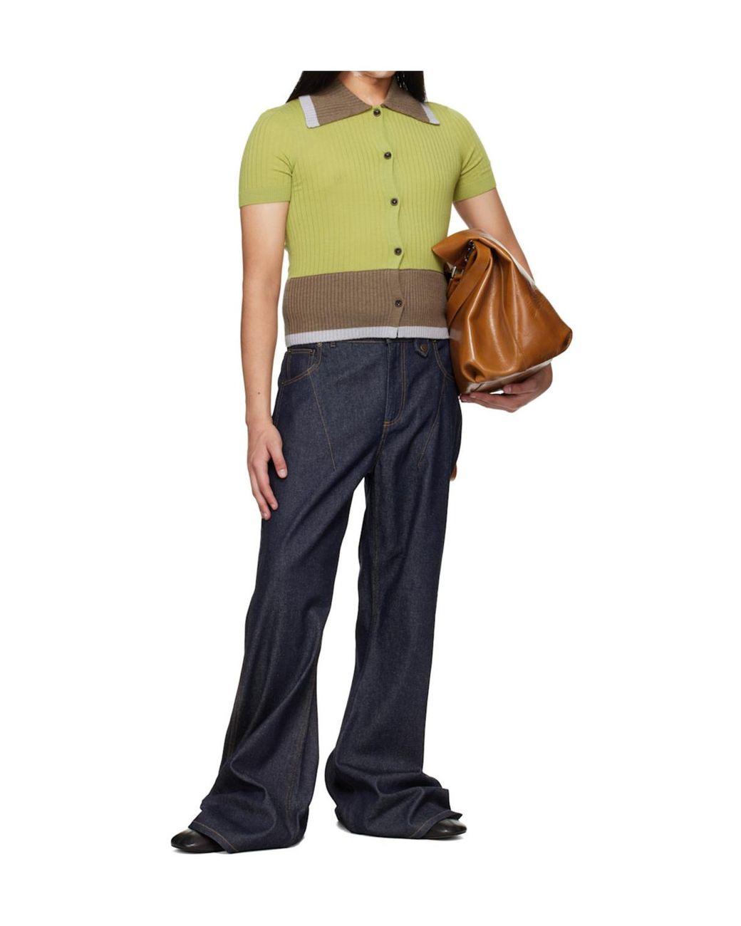 Egonlab Blue Overscaled Belt Loop Jeans for men