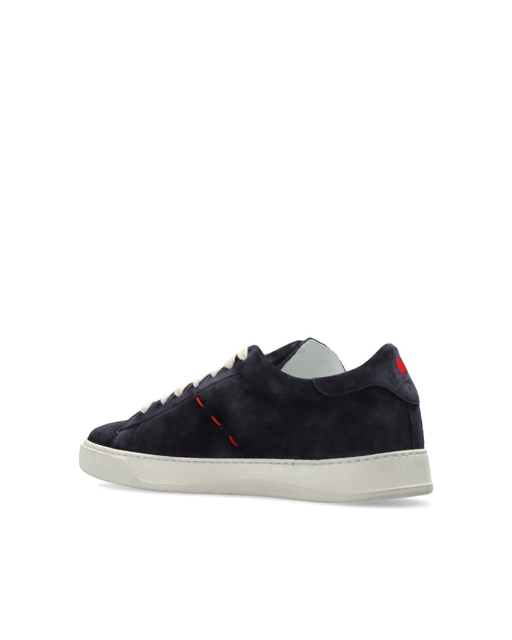 Kiton Blue Suede Low-Top Sneakers for men