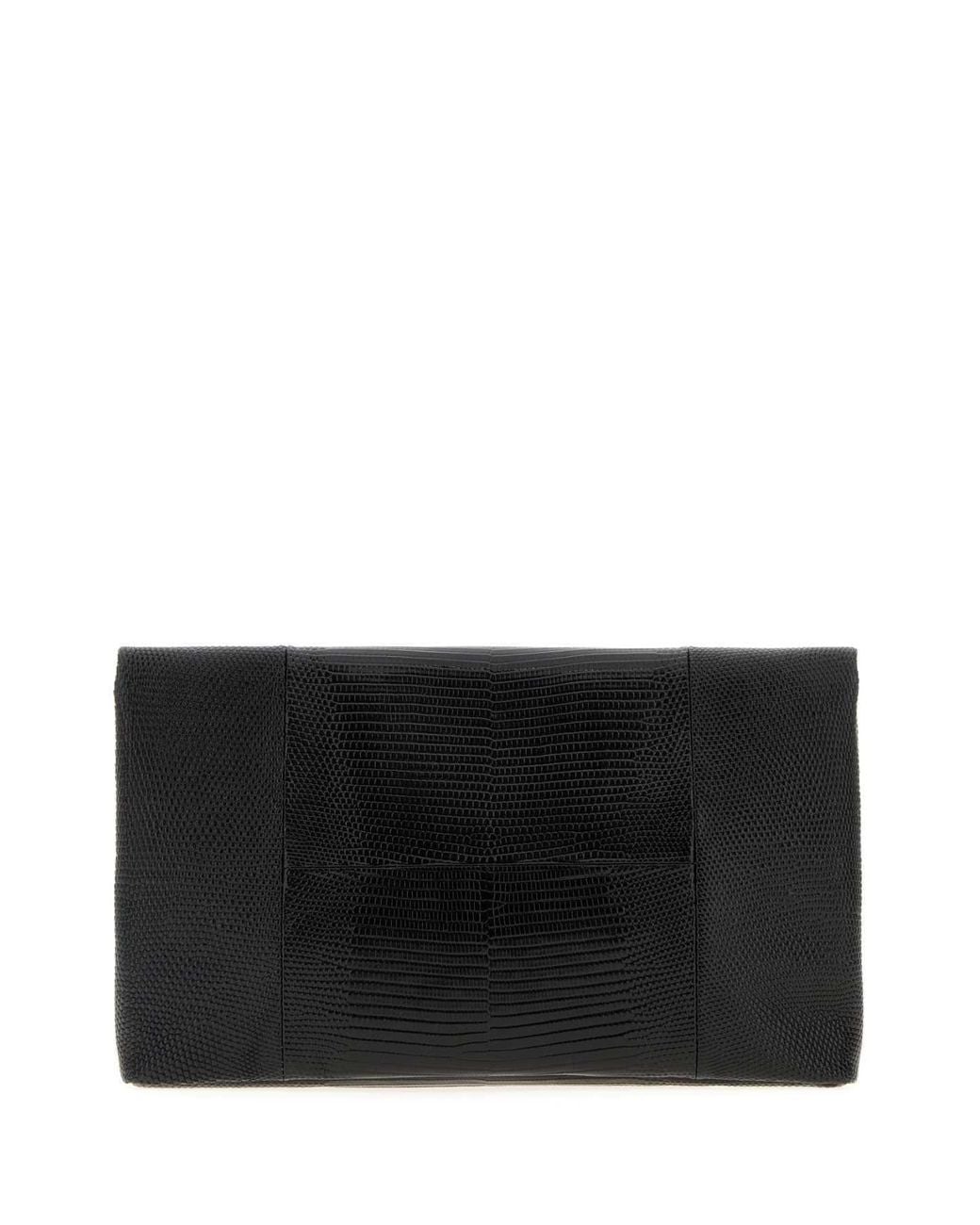 Saint Laurent Black Busta Foldover Top Pouch