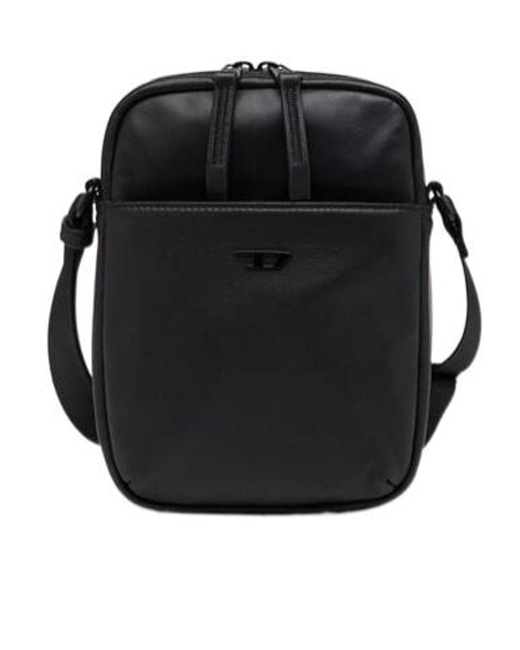 DIESEL Black Rave D-Logo Shoulder Bag for men