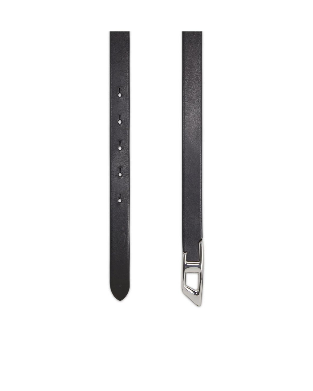 DIESEL White B-D Logo Belt