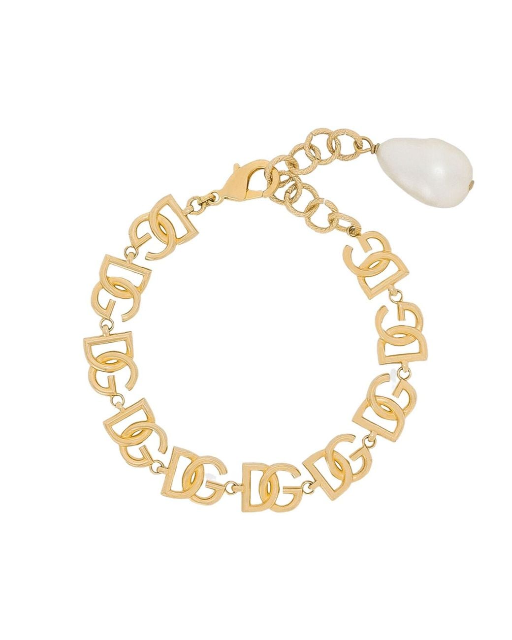 Dolce & Gabbana Metallic Dg Logo Bracelet