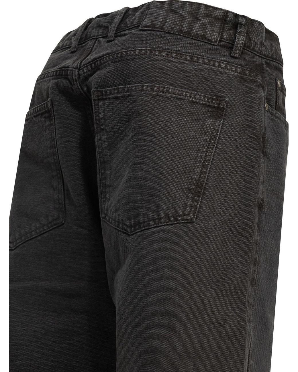 mfpen Black Modified Straight-Leg Jeans for men