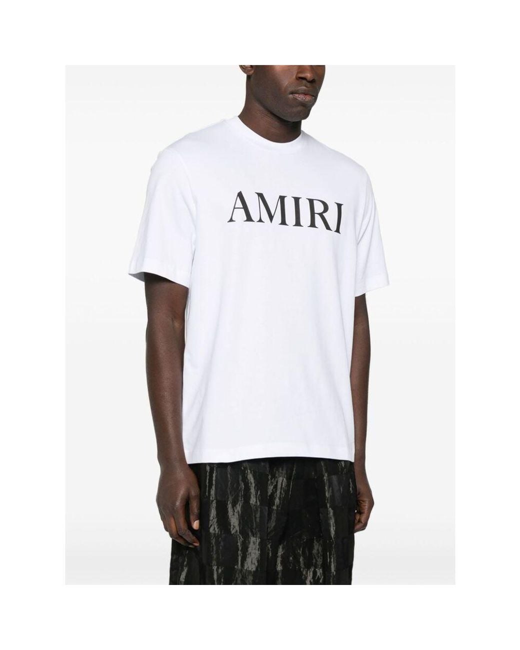 Amiri White Logo-Print T-Shirt for men