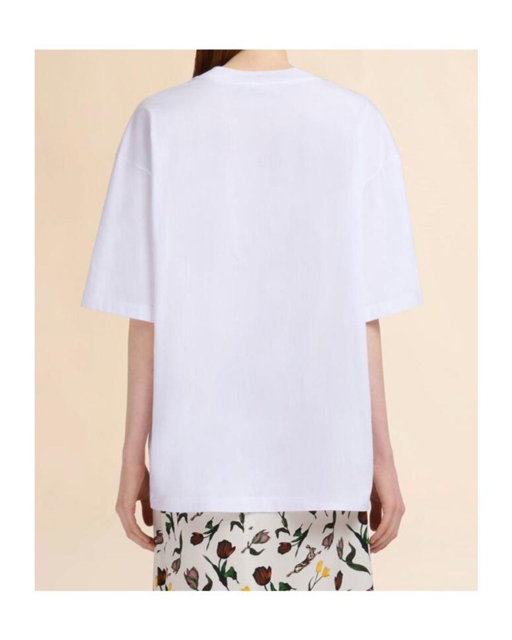 Marni White Tulip Printed Crewneck T-Shirt