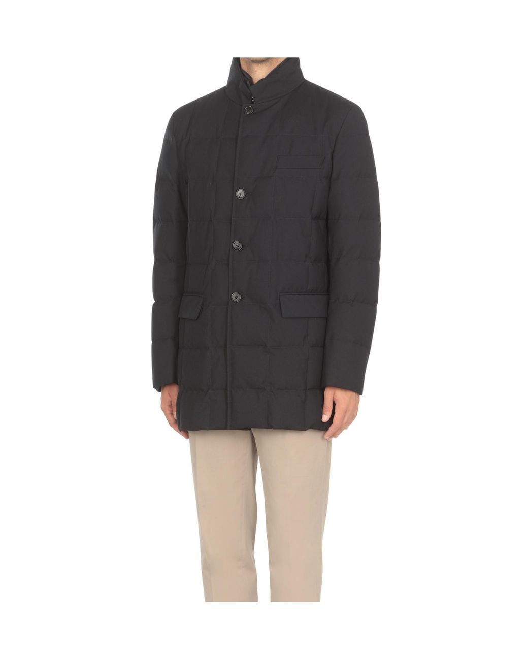 Fay Blue Double-Front Down Jacket for men