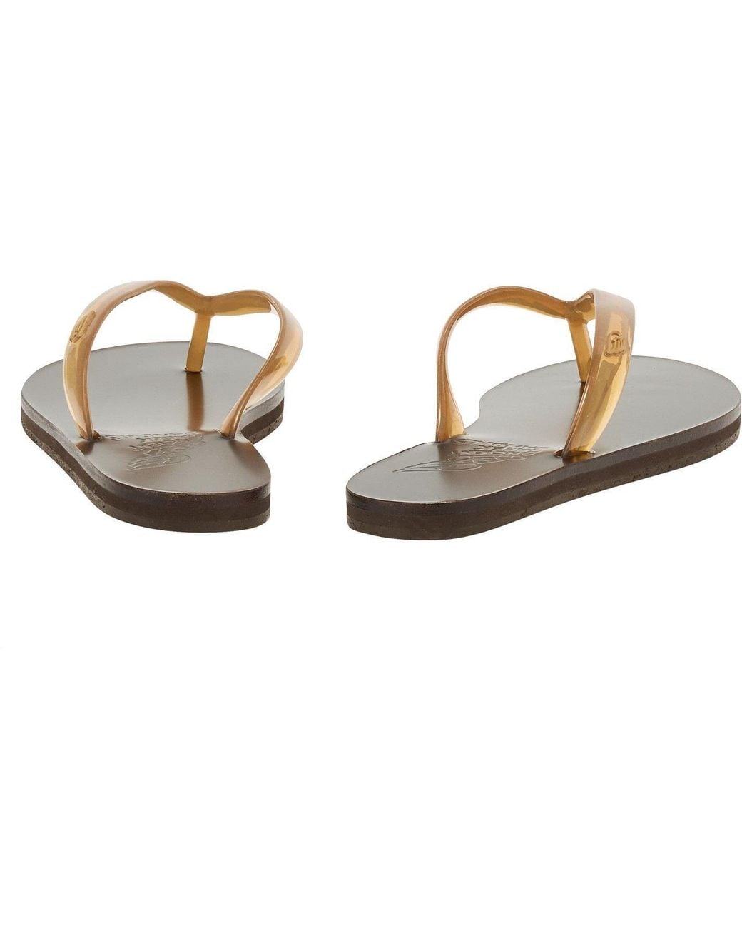 Ancient Greek Sandals Black Solid Color Flip Flops
