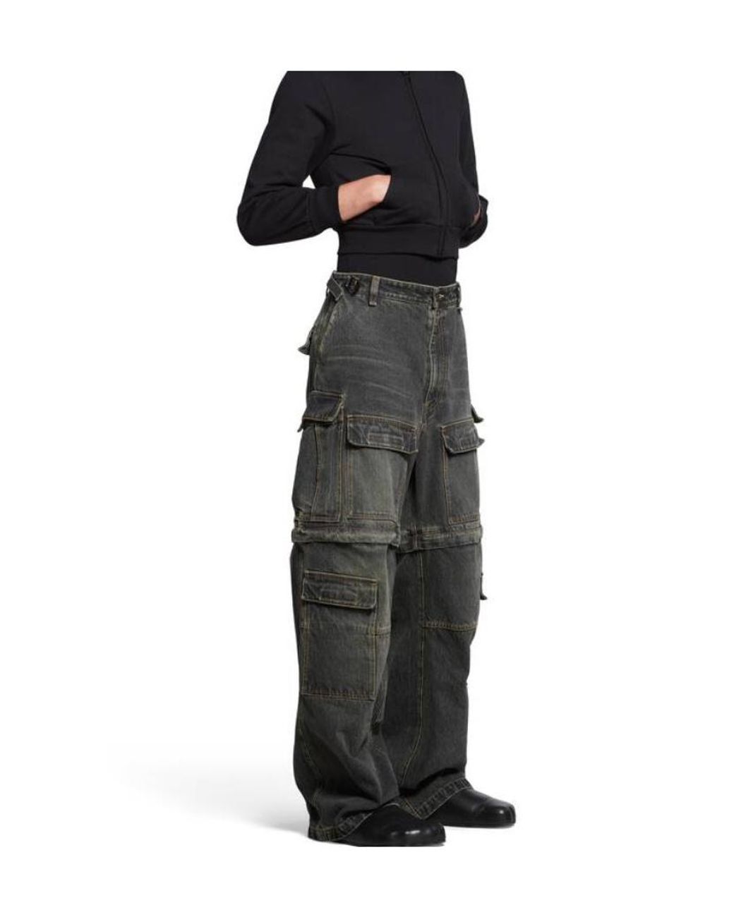 Balenciaga Gray Cargo Pants for men