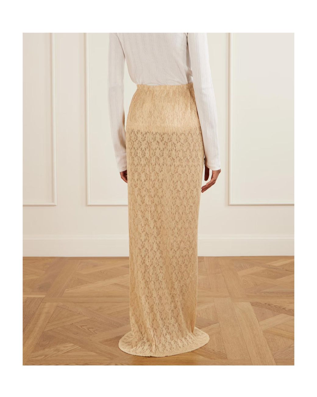 The Row Natural Elastic Waist Midi Skirt