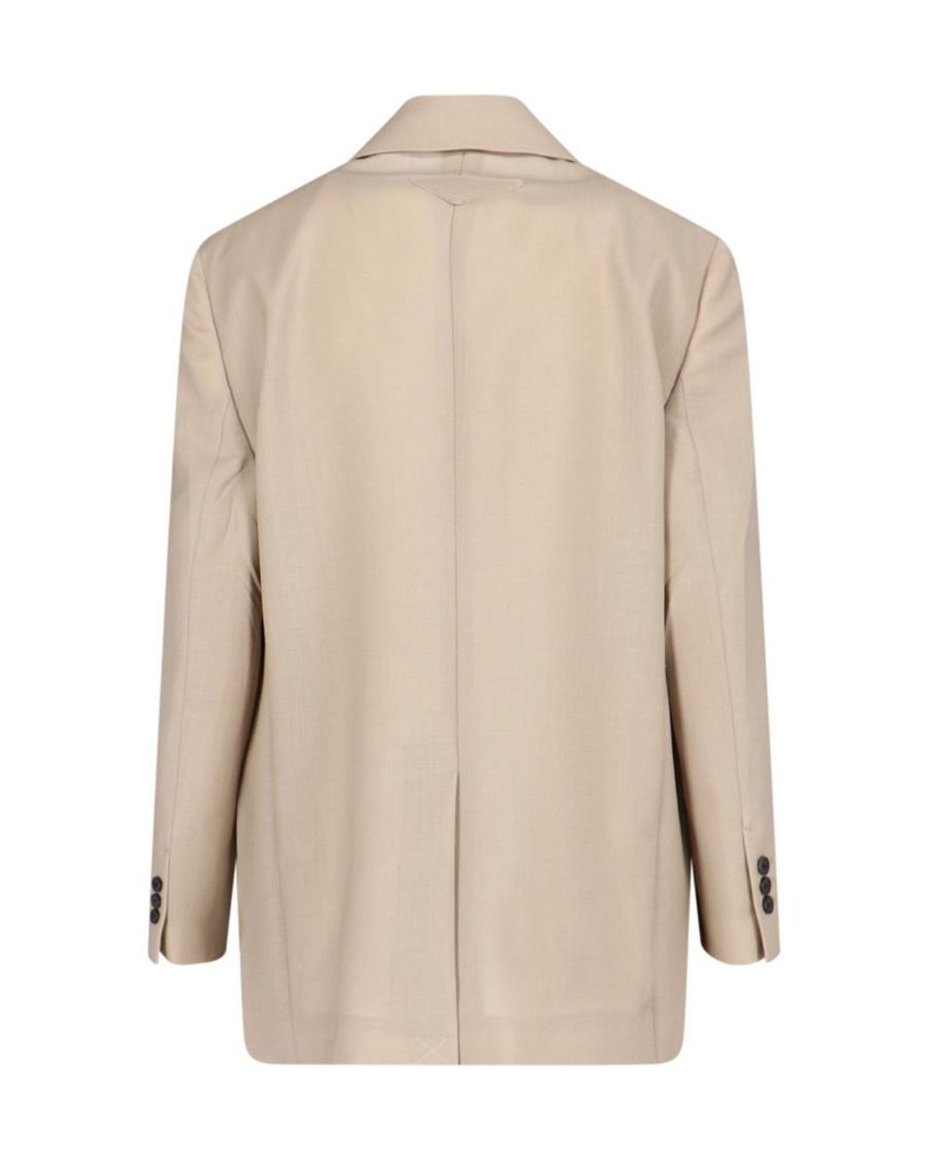 Prada Natural Single-Breasted Jacket