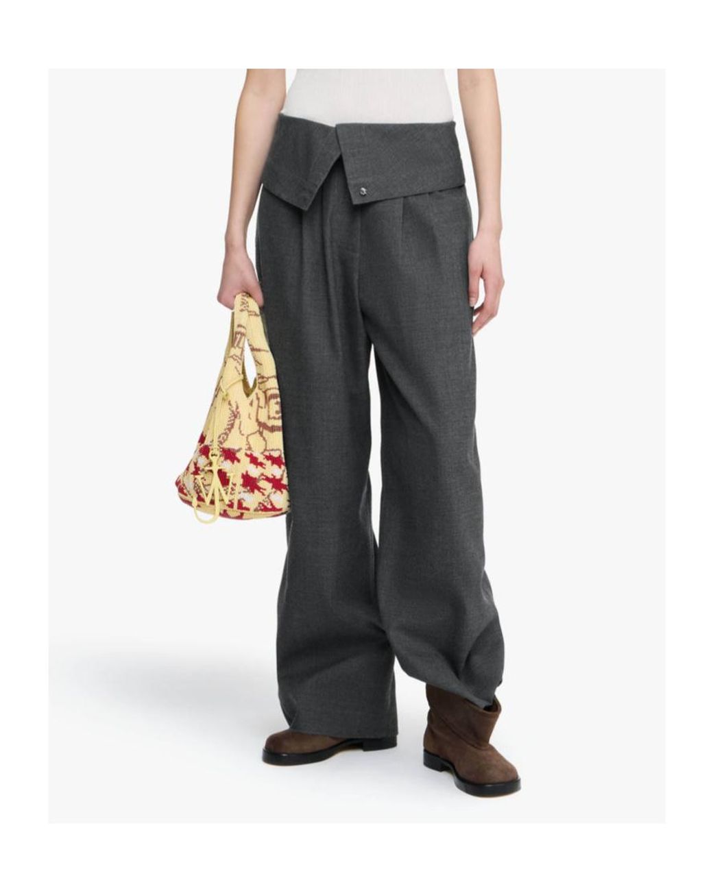 J.W. Anderson Gray Jw Anderson Fold Over Trousers
