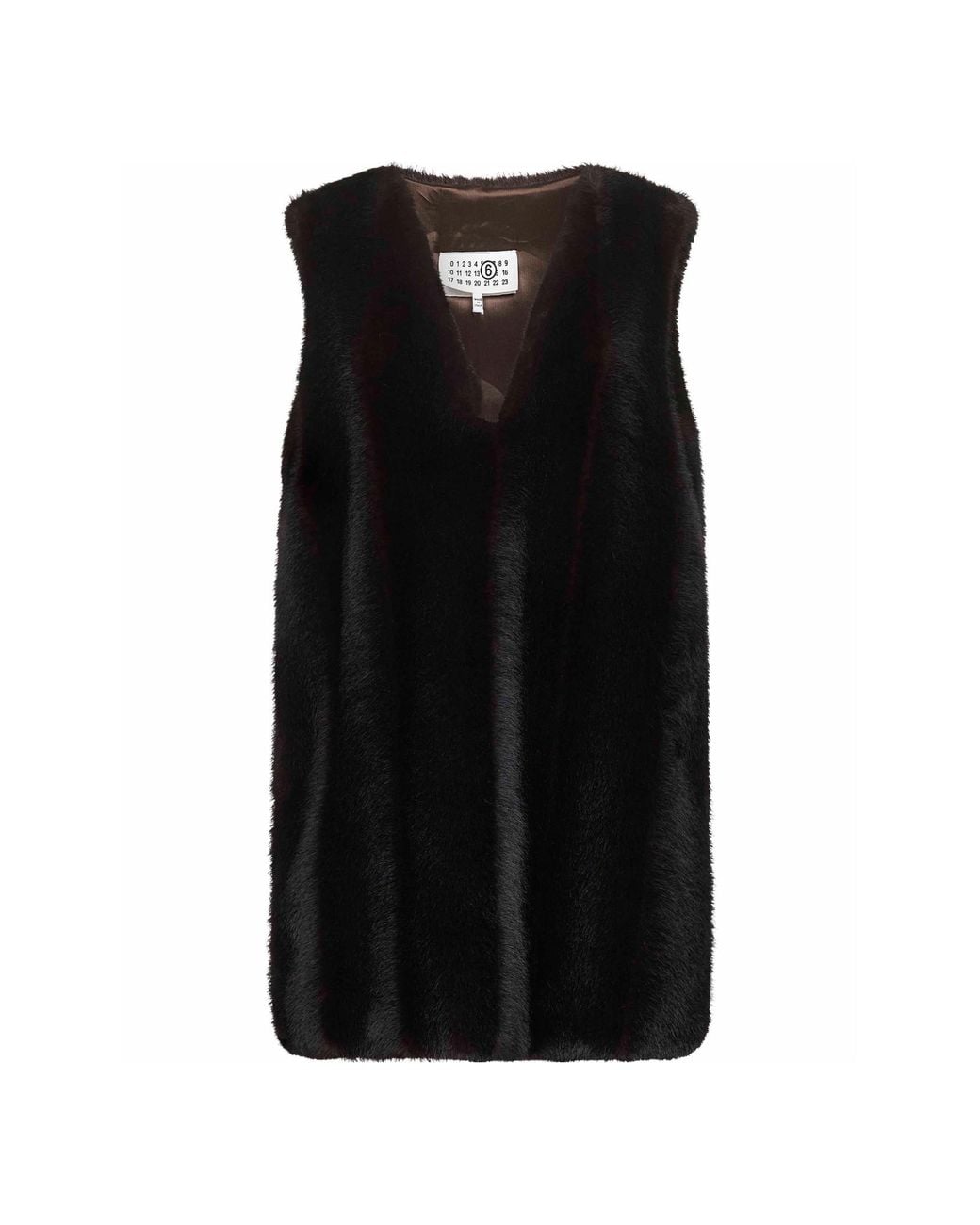 MM6 by Maison Margiela Black V-Neck Sleeveless Mini Dress