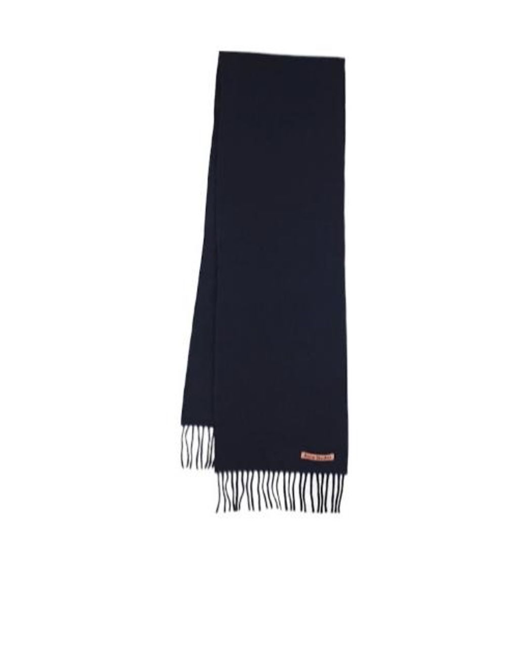 Acne Blue Rectangular Scarf With Fringes for men