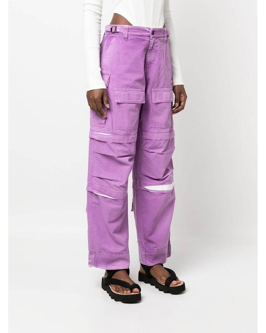 DARKPARK Purple Logo Cargo Pants