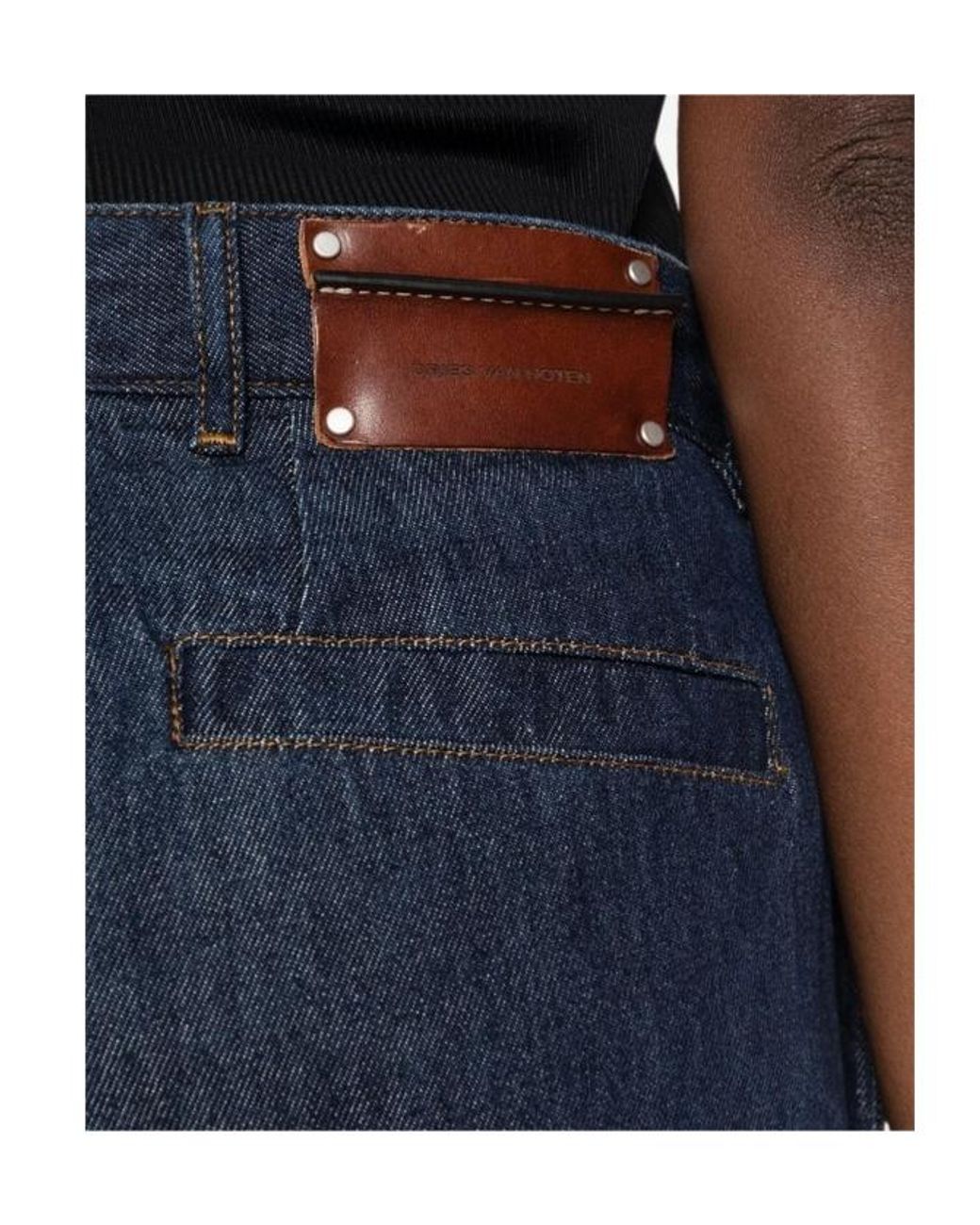 Dries Van Noten Blue Wide-Leg Jeans