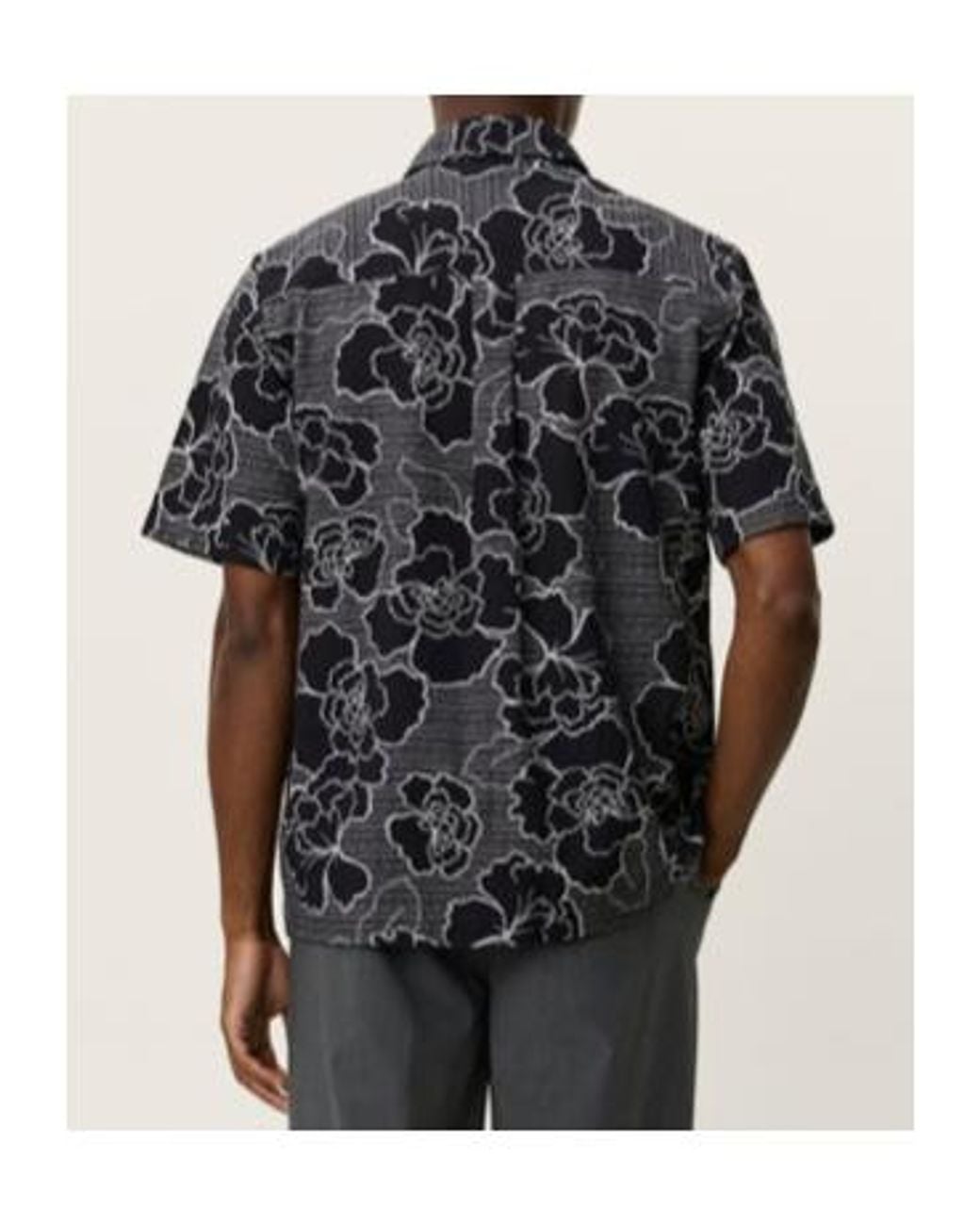 Les Deux Black Charlie Poppy Floral-Print Drawstring Shorts for men
