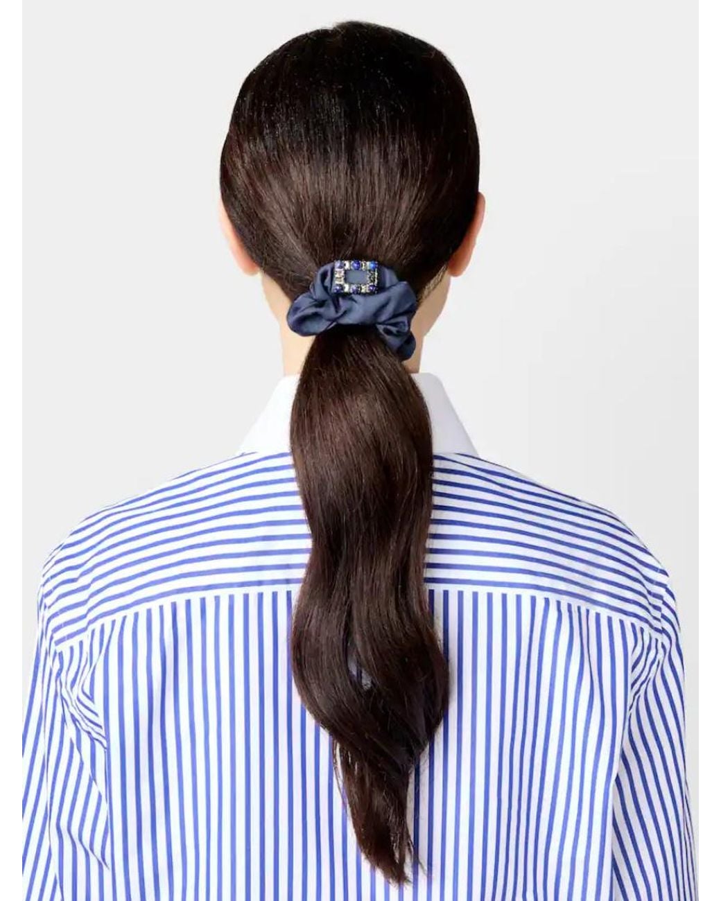 Roger Vivier Blue Embellished Scrunchie