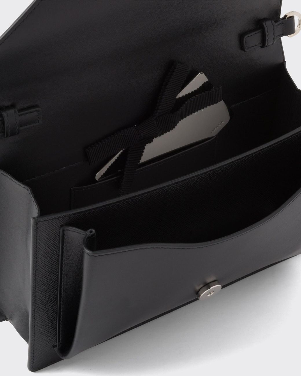 Prada Black Saffiano Leather Mini Envelope Bag