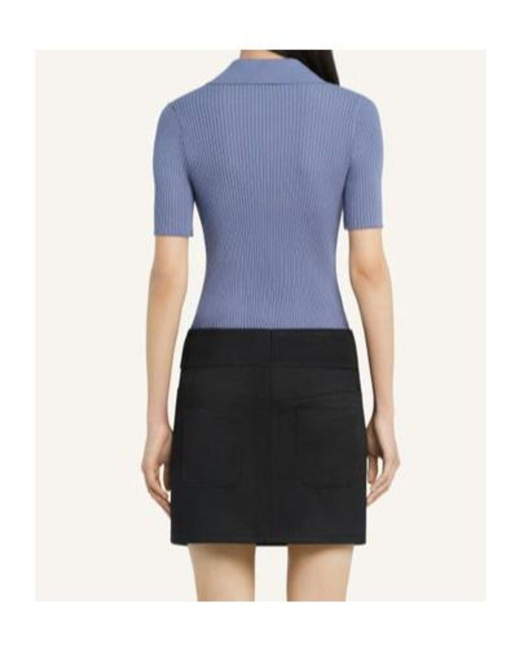Courreges Blue Iconic Polo Top