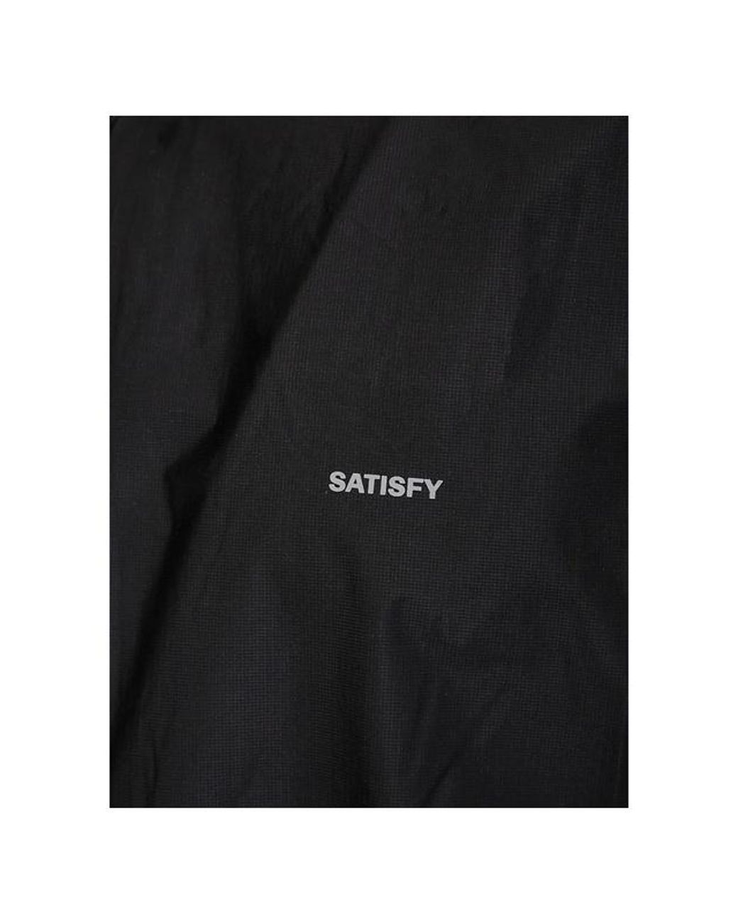 Satisfy Black Pertex Zip Hooded Jacket for men