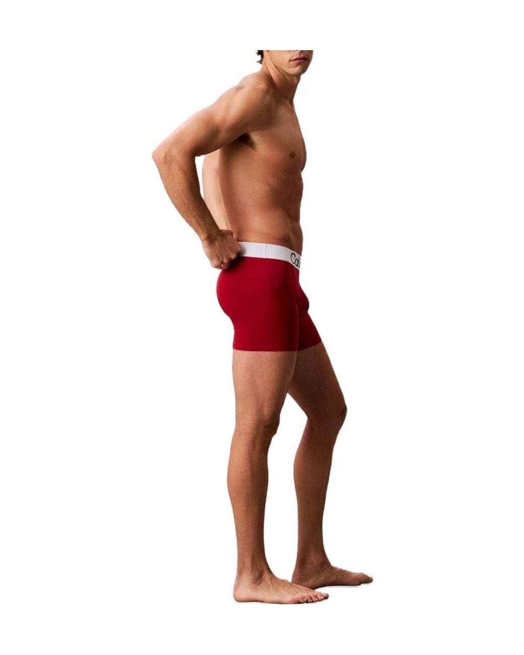 Calvin Klein Red Solid Color Single Boxer for men