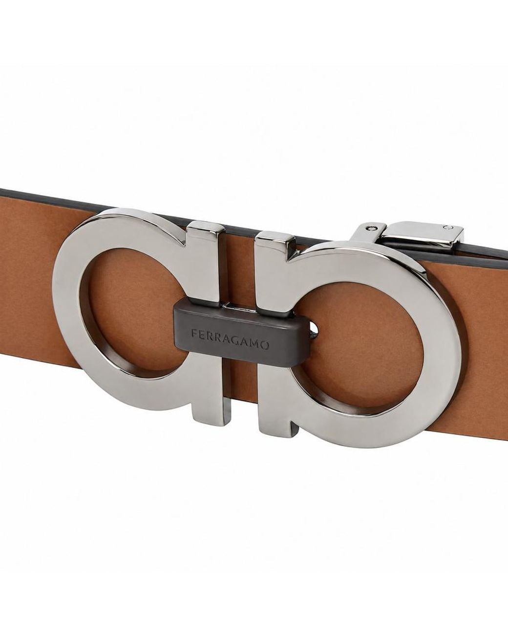 Ferragamo White Reversible And Adjustable Gancini Belt for men