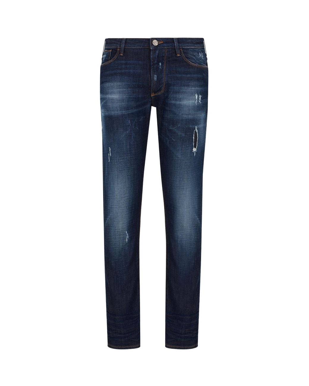Emporio Armani Blue Straight-Leg Jeans for men