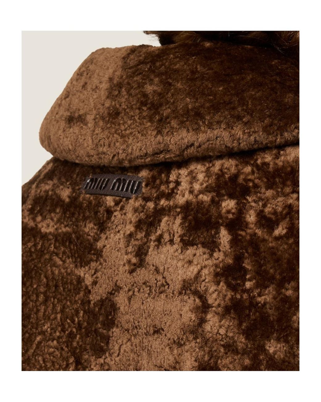 Miu Miu Brown Shearling Blouson Jacket